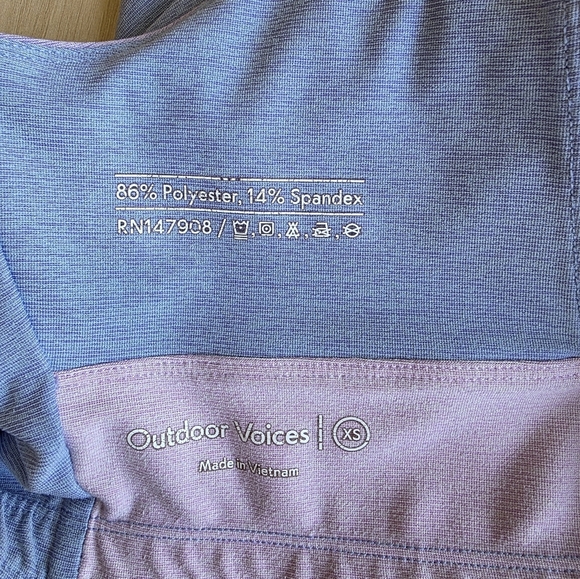 Outdoor Voices sports bra, light blue and pink, Size XS - Picture 5 of 8